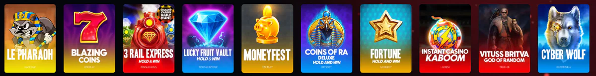 Roulette, cartes et crash